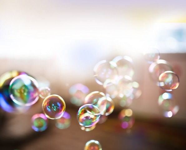 Soap bubbles, abstract background
